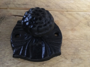 1 door knob - Bommel Cast iron-black